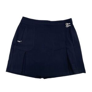 Jamie Sadock Women's Wrap Front Pleated Tennis Golf Skort Shorts Black Size 14
